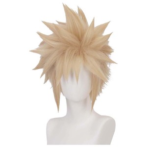 Perruque Cosplay <span class=keywords><strong>de</strong></span> Cloud Strife pour Homme <span class=keywords><strong>Final</strong></span> <span class=keywords><strong>Fantasy</strong></span> <span class=keywords><strong>VII</strong></span> <span class=keywords><strong>Remake</strong></span> Short Straight Blonde Hair Wig GAHC-046 - Product Image 2