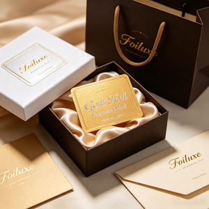 Etiquetas Adhesivas Redondas con Relieve Metálico, Personalizadas, de Papel de Lujo, para Cajas de Regalo de Alta Gama, Resistentes al Agua - Product Image 2