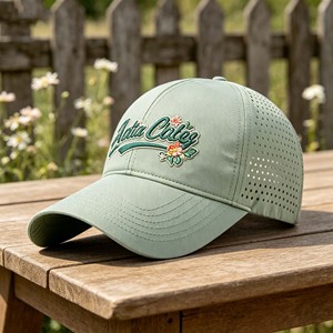 Casquette de baseball non structurée à 6 panneaux en nylon, séchage rapide, logo brodé - Product Image 1