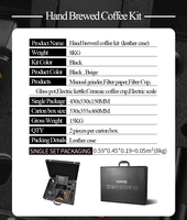 Coffret Cadeau Café Portable Sifei de Luxe en Verre 8 Pièces avec Moulin Écologique 600ml Kit de Voyage pour Café Infusé à la Main