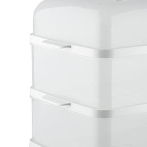 Cuiseur vapeur électrique 3 niveaux 12L 1200W pour légumes, riz et maïs – Vente en gros pour la maison - Product Image 4