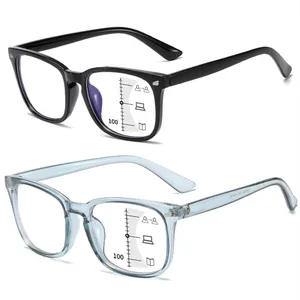progressive multifocal transparent tawny blue light cut square 2023 lentes lectura 2022 man women ladies ready reading glasses