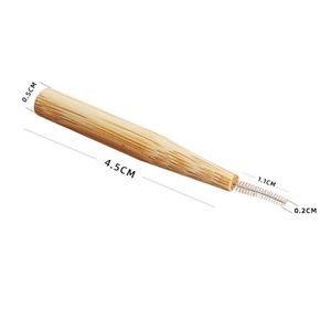 Bathroom Accessory Disposable Bamboo Tooth <b>Gap</b> Cleaning Brush for Hotel or Travel Bathroom Sets - Product Image 2