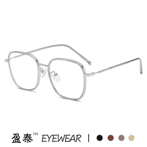 Rectangular <b>Eyeglasses</b> <b>Frames</b> Extra Wide TR Metals Blue Light Protection Women Resin Lenses - Product Image 4