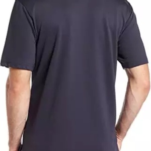 Camiseta de Seguridad de Alta Visibilidad de Talla Grande 5XL, Camiseta Polo para Hombre con Cuello a Rayas Color Borgoña, de Secado Rápido - Product Image 4