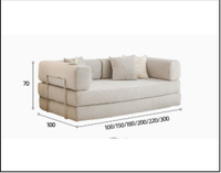 Meilleure vente transfrontalière : Canapé-lit compact 32D à compression, pliable, double usage, en mousse, pour petits appartements et salons
