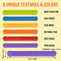 Bracelet sensoriel Haptic Stone, bracelet en silicone multi-textures, jouet anti-stress EDC pour adultes et enfants
