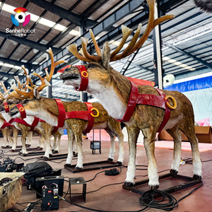 Modelos Animatrónicos de <span class=keywords><strong>Animales</strong></span> Navideños de Tamaño Real, Estatuas Decorativas de Ciervos/Renos de Resina y Fibra de Vidrio para la Venta - Product Image 1