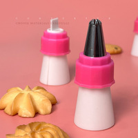 Adaptateur pour poche à douille, embout à glaçage bicolore, petit convertisseur de douille décorative en plastique pour la décoration de gâteaux à double couleur
