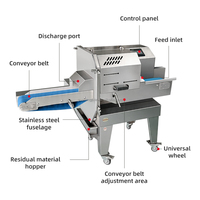 Trancheuse à viande industrielle automatique à haute efficacité en acier inoxydable pour l'usine de transformation de la viande 500 kg/h