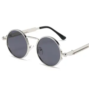 8478 New Punk-Stil Sonnenbrille retro Feder Metallbein personalisierte Sonnenbrille Frauen reflektierende Sonnenbrille