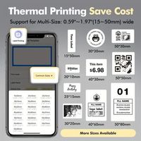 T260L Mini imprimante thermique sans fil 2 pouces étiquette de code-barres mobile IOS et impression d'étiquettes de code-barres IOS disponibilité en gros