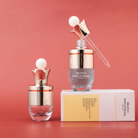 Flacon compte-gouttes en verre dépoli de luxe personnalisé 30ml 50ml, avec bouchon à vis et pompe à verrouillage, pour huiles essentielles et sérum de soin de la peau - Vente en gros