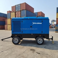 Compresseur d'air à vis portable à moteur diesel 8,6 bars 125 psi 1025 CFM 29 m³/min pour le forage minier et le sablage HX290-9
