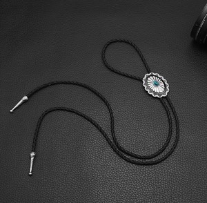 Colar Bolo Personalizado de Alta Qualidade em Metal com Design Clássico de Cowboy Ocidental, Logo em Prata Vintage para Homens e Mulheres - Product Image 4