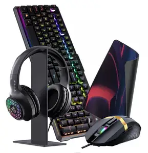 2022 venda quente rgb mouse com fio de alta qualidade, teclado usb, resistente a ruído, conjunto de jogos, 5 em 1, acessórios do computador, conjunto