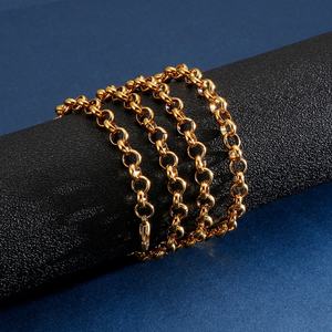 Collar para hombre de acero inoxidable con diseño de cruz, cadena de eslabones tipo Rolo, cable y trigo, tamaño y color personalizados - Product Image 3