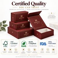 Boîte cadeau magnétique de luxe HONPAK, boîte pliante rigide personnalisée avec impression de logo, emballage cadeau haut de gamme pour bijoux et cosmétiques