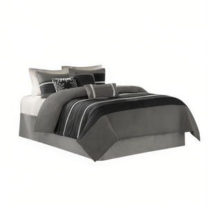 Ensemble de couette DB Super King 7 pièces en coton lavé à motif végétal, literie moderne pour la maison, printemps-été - Product Image 1