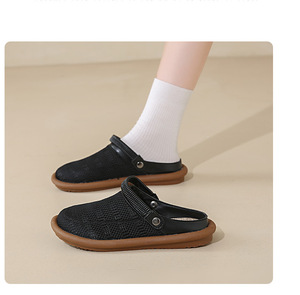 Sandalias de Lino de Verano para Mujer - Zapatos con Suela Blanda, Punta Cubierta, Mules Transpirables de Malla Exterior, Modelo Ho916 - Product Image 6