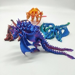 Làm bằng tay 3D PVC ghidorah ba đầu mô hình khủng long đông lạnh phim hoạt hình đồ chơi quy mô 1:1 Máy thổi khí Chức năng đứng cánh trang trí - Product Image 2