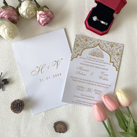 Billet d'invitation de mariage texturé personnalisé Invitations de mariage de luxe