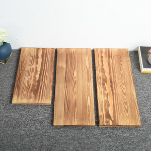 Tablas de Madera Maciza 50cmx15cmx1cm Acabado Pino Quemado Estilo Rústico Para Muebles y Armarios - Product Image 2
