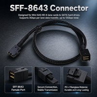 Cable de Datos para Servidor SFF-8643 de 36 Pines, Impedancia de 100 Ohmios, Doble Blindaje de Lámina de Aluminio, Cable para Controlador RAID y Disco Duro