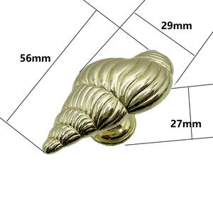 Fashion Creative Conch Zinc Alloy Cabinet <strong>Knobs</strong> Handle Villa Hotel Furniture Wardrobe Kitchen Drawers Metal <strong>Seashell</strong> Pulls - Product Image 3
