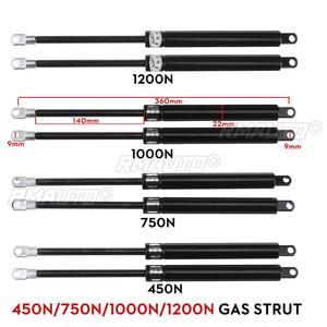 2 unidades de amortiguadores de gas de 36 cm, 450N / 750N / 1000N / 1200N, para capó, portón trasero, caja de almacenamiento, coche, autobús, RV - Product Image 1