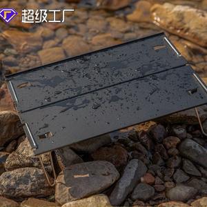 Table pliante en alliage d'aluminium Xingda, rectangulaire, pour le camping en plein air, légère, portable, noire, en acier inoxydable XD-5412 - Product Image 3