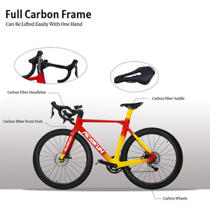 Road <b>Bicycle</b> Disc Brake Carbon Fiber Road Bike Hidden Cable 700c Cycling 16 Speed - Product Image 2