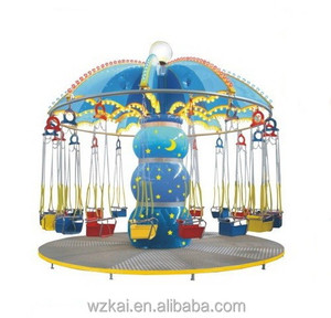 Manège à chaises volantes miniatures 16 places avec lampes colorées, produit de parc d'attractions rotatif à vendre, 16 personnes JS-0011A 2.2kw - Product Image 1