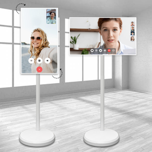 Portable Display 21.5 Inch <b>Tv</b> With Stand White Advertising Smart Touch Screen Lcd Player Movable Portable Display - Product Image 1
