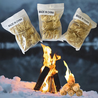 Allume-feu en laine de charbon de bois naturel, portable, facile à allumer, imperméable, pour un allumage plus rapide, cuisine extérieure, barbecue