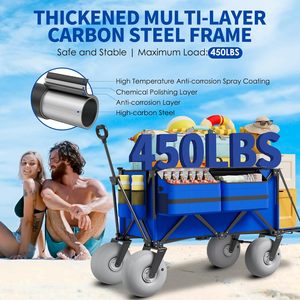 <span class=keywords><strong>Chariot</strong></span> <span class=keywords><strong>de</strong></span> <span class=keywords><strong>plage</strong></span> avec grandes roues pour le sable - Charge maximale <span class=keywords><strong>de</strong></span> 450 lb, chariots robustes pliables avec pneus tout-terrain gonflables <span class=keywords><strong>de</strong></span> 9 pouces - Product Image 6