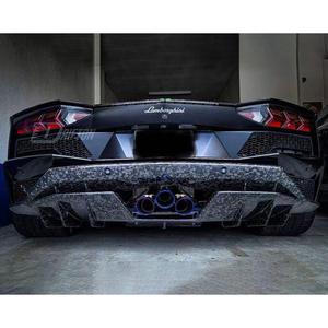 Difusor trasero de fibra de carbono seca estilo OEM para Lamborghini Aventador S LP740 2016-2021 - Product Image 4