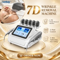 Appareil de lifting facial Pro 7D à double commande, pour le remodelage des hanches, le raffinement des pores et la réduction des ridules, avec kit de cartouches pour salon de beauté
