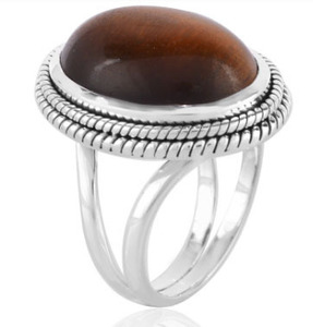 Hermoso anillo de piedras preciosas de ojo de tigre Natural hecho a mano 925 joyería de plata esterlina eternidad anillos Vermeil para regalo - Product Image 2