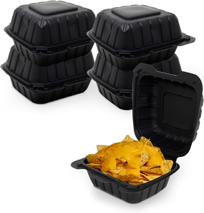 Contenedor de Alimentos Tipo Concha, Desechable, para Llevar, con Bisagras, de Plástico, para Almuerzo, Preparación de Comidas, para Hamburguesas - Product Image 1