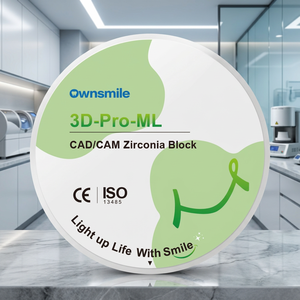 Ownsmile - Discos de Zirconia Multicapa 3D Pro de 9 Capas para CAD/CAM, Discos de Cerámica de Zirconia para Puentes, Coronas, Carillas y Restauraciones - Product Image 1