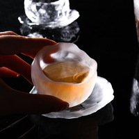 Glaçure colorée Dieu tasse première neige ingéniosité congelé brûlant maître japonais Kung Fu thé verre durable moderne tasse transparente