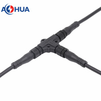 Séparateur en métal enfichable M12 2 3 connecteur LED IP68 mâle femelle 4Pin pour projet d'éclairage