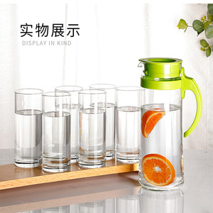 Ensemble de bouteilles d'eau pot <span class=keywords><strong>bleu</strong></span> marine pot de jus en verre de grande capacité de cinq pièces - Product Image 4