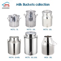 Seau de traite en acier inoxydable Xiangsheng de qualité alimentaire 30L 304 pour agriculteur et machine à traire de vache dans une ferme laitière