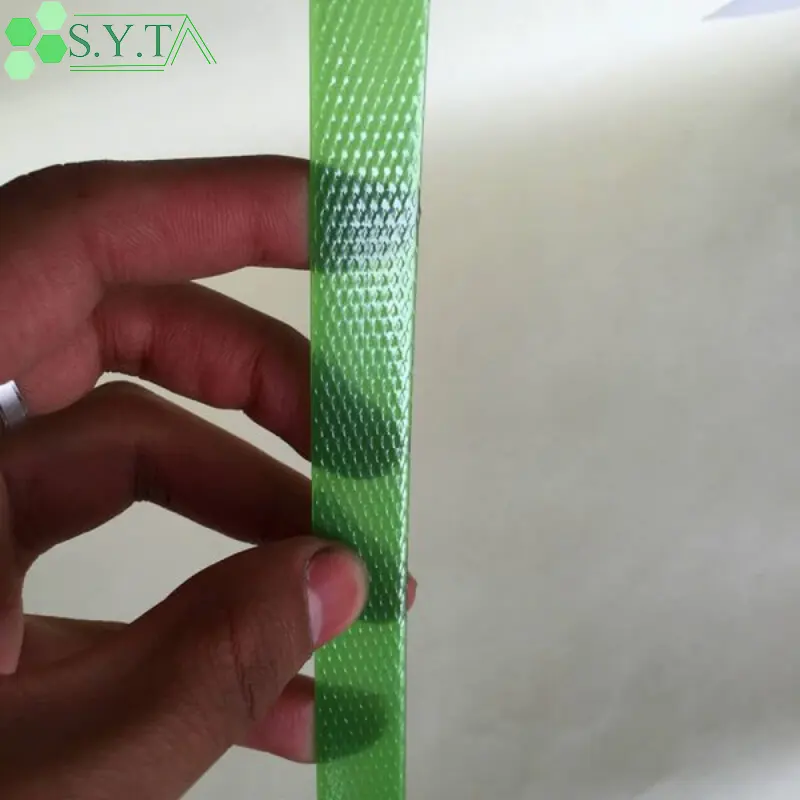 SYT yüksek gerilim dayanımı özelleştirilmiş polyester PET ambalaj plastik çelik bant ruloları polyester bant ambalaj için