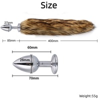 Sexy Edelstahl Fuchsschwanz Cosplay Analplug Erwachsenen-Sexspielzeug für Männer Frauen Paare Anale Masturbation Spielzeug