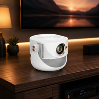 Projecteur intelligent à mise au point manuelle, correction automatique de la distorsion trapézoïdale verticale, courte focale, compatible 3D intégré, vidéo home cinéma 120 pouces