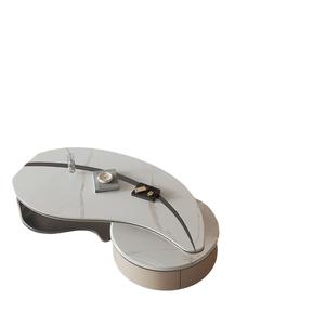 Ensemble de table basse et de meuble <span class=keywords><strong>TV</strong></span> en pierre de style nouveau et personnalisé, feuille irrégulière, style chinois moderne, luxe léger, tiroirs, salon, transfrontalier - Product Image 5