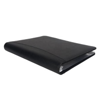 Organisateur de portefeuille en cuir PU A4 personnalisé avec classeur à 3 anneaux en métal et sac de classement transparent en PP pour les produits de classement
